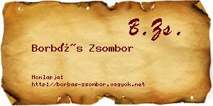 Borbás Zsombor névjegykártya