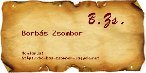 Borbás Zsombor névjegykártya
