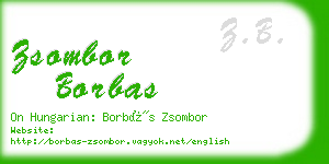 zsombor borbas business card